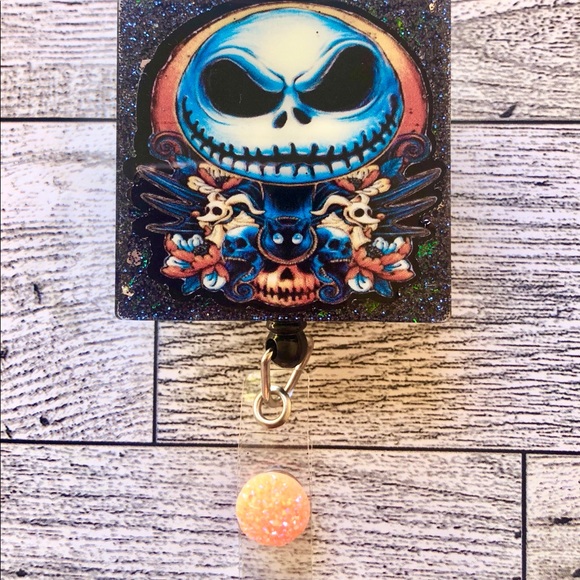 Halloween Jack Skellington Badge Reel - Picture 2 of 4